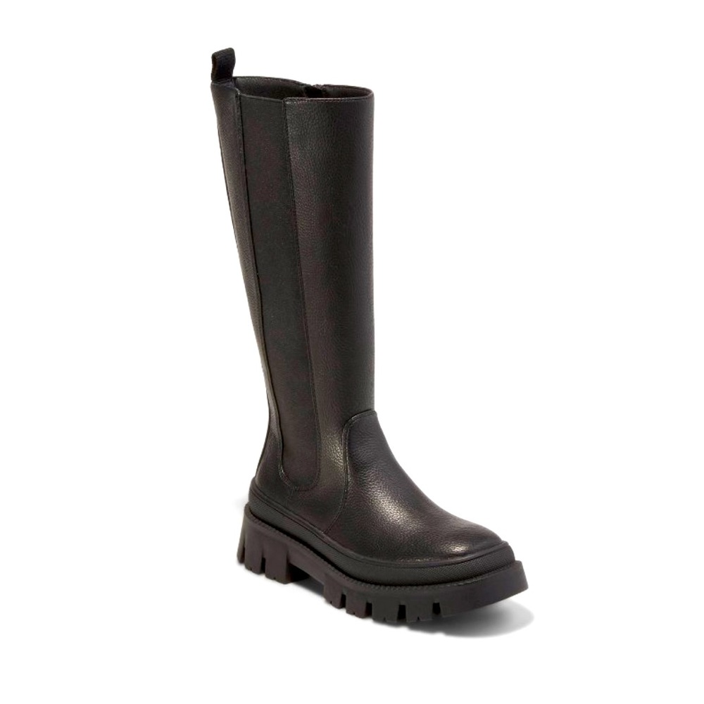 Chunky heel tall boots. Worn once. With BOX